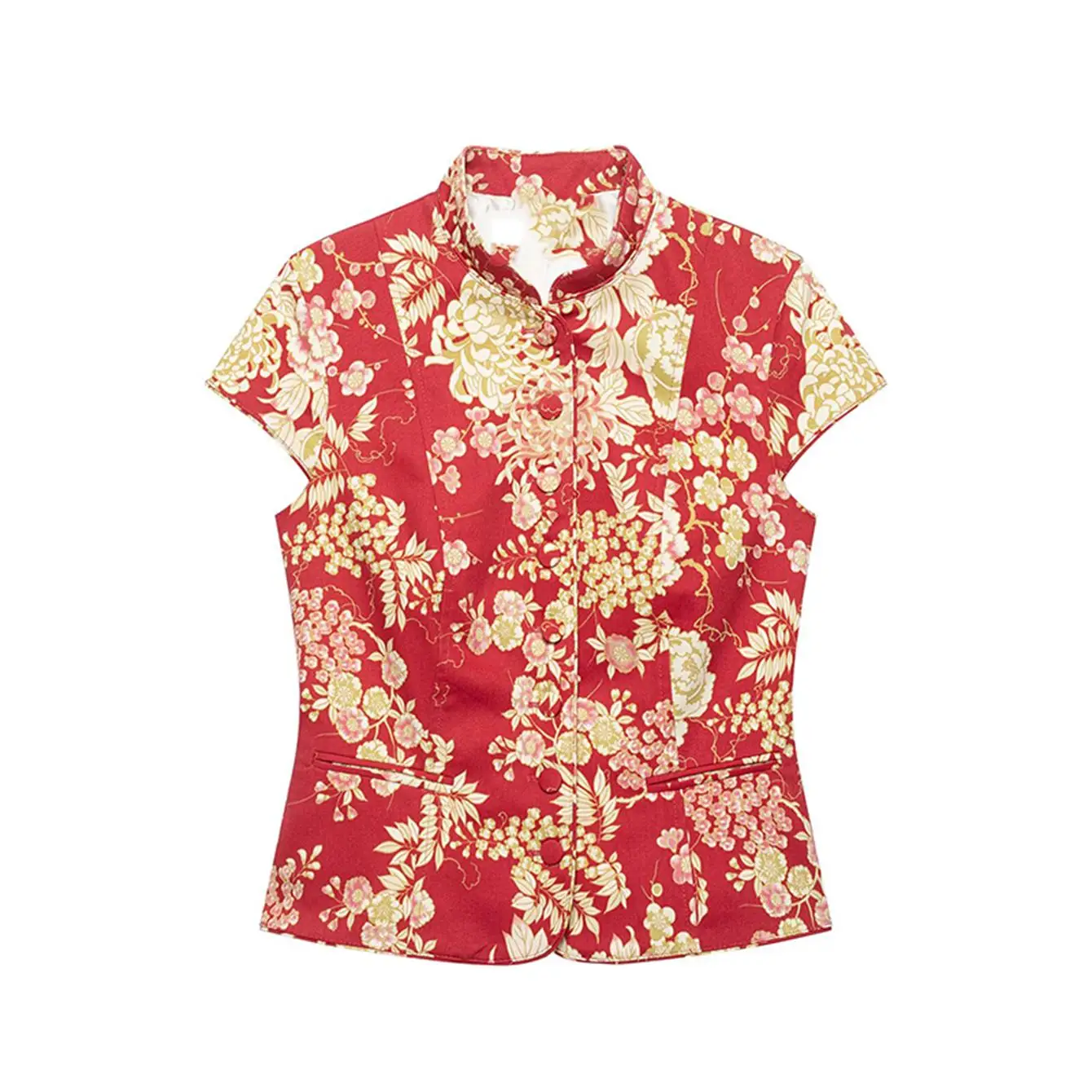 TFMLN Schicke Damen Freizeithemden Stehkragen Knopfleiste Kurzarm Slim-Fit Hemden Mode 2026 Sommer Herbst Hemden Streetwear – Detail 2
