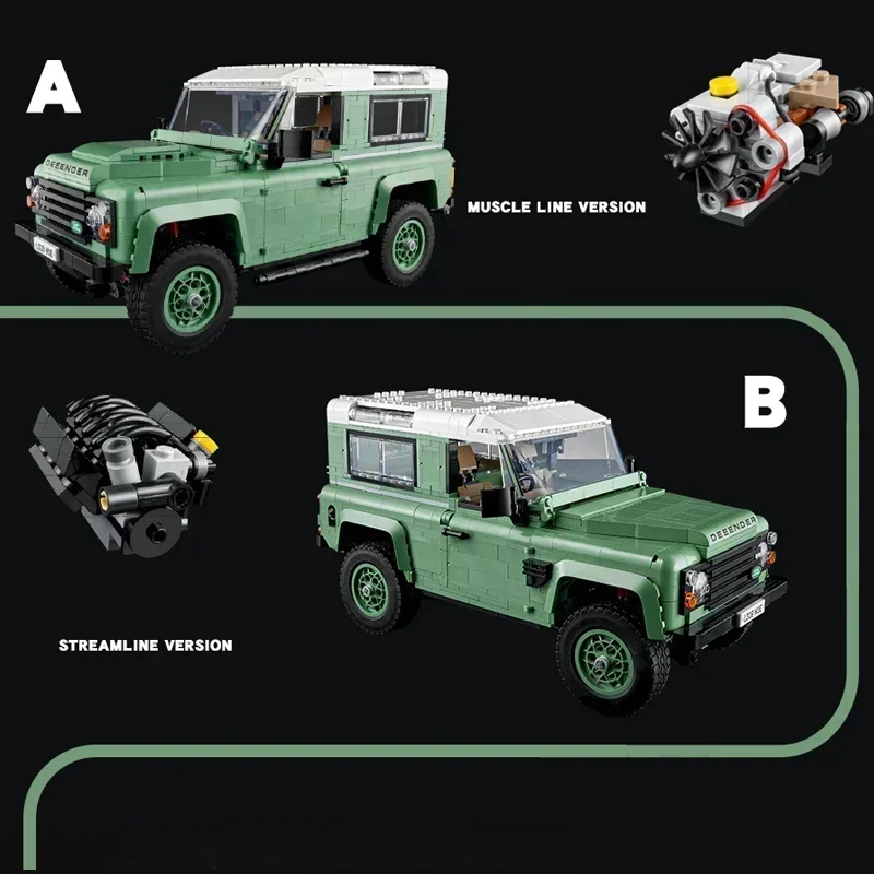 การวิเคราะห์รถ Lands SUV Rover Defender 90 ใช้งานร่วมกับ 10317 อิฐของเล่นชุดอาคารโครงการสําหรับผู้ใหญ่ก่อสร้างของขวัญเด็ก