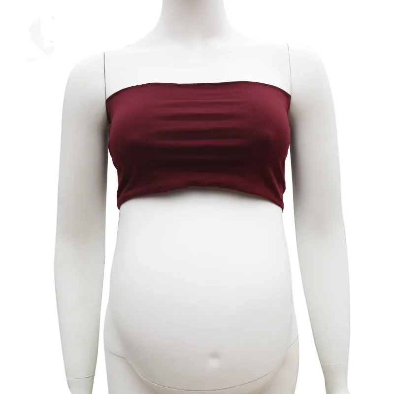 

Don&Judy Maternity Stretch Strapless Tube Top Underwear for Pregnancy Women Thin Style to Prevent Embarrassment Photography Prop