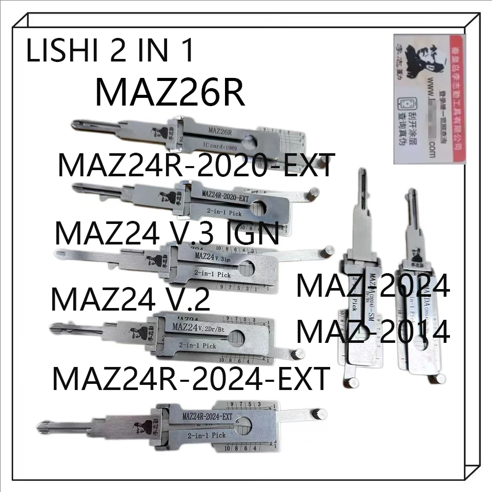 NUEVA Herramienta de Cerrajería LISHI 2 en 1 2026 MAZ26R MAZ24R-2020-EXT MAZ24 V.3 IGN MAZ4 V.2 DR/BT MAZ24-2024-EXT PARA MAZDA2024-SM PARA MAZ