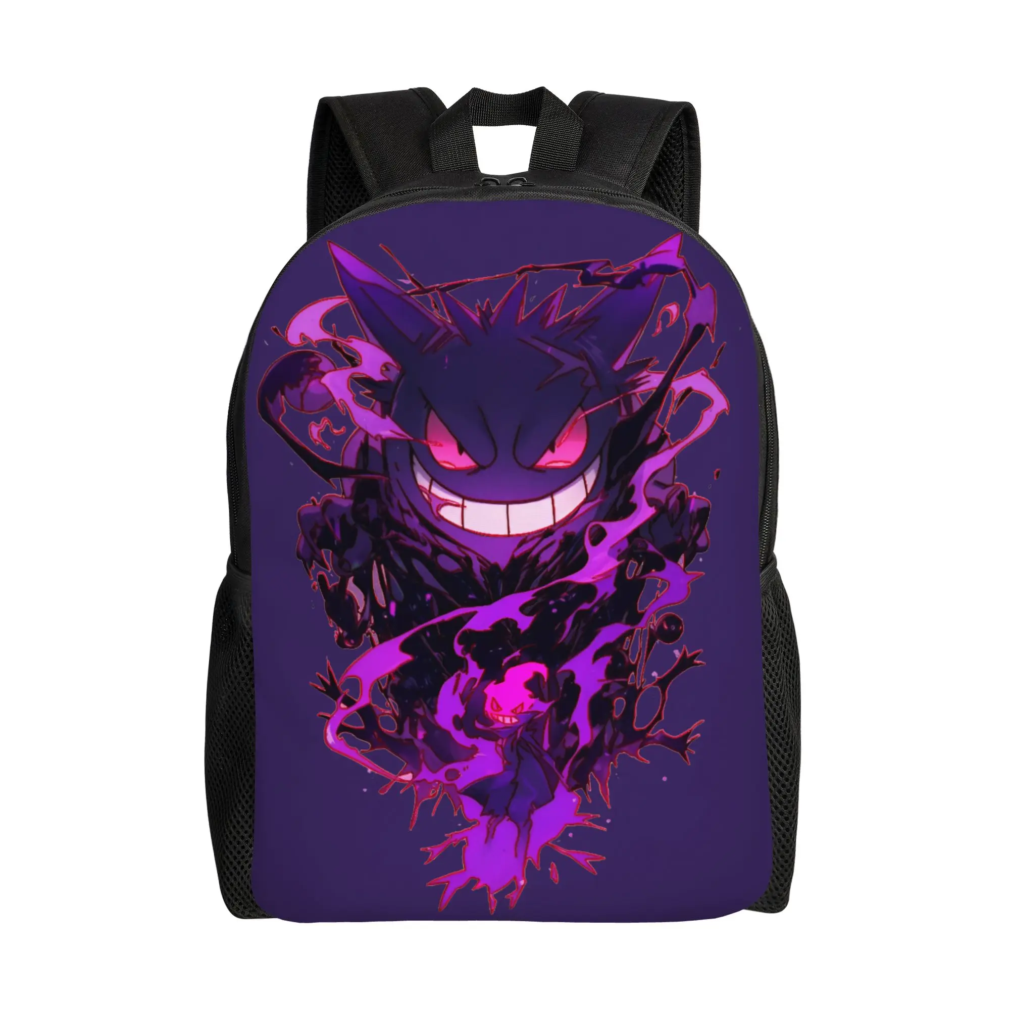 

Pokemoned Gengars Backpacks Men Women Basic Bookbag for School College Adorable Cartoon Anime Bags