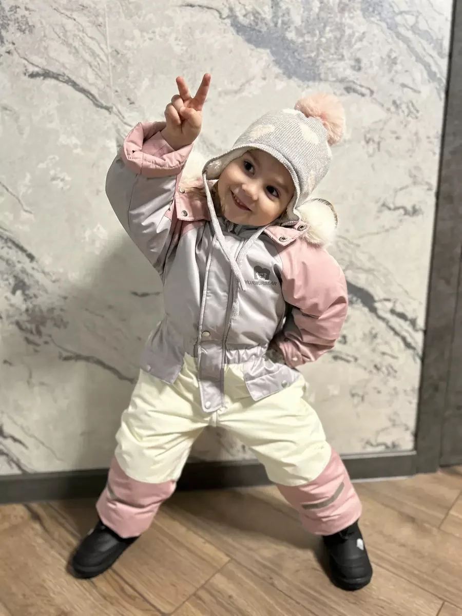 بذلة أطفال سميكة مقنعين ، معطف شتوي دافئ ، بذلة ثلج للأطفال ، بدلة تزلج مقاومة للماء ، أطفال ،-30 درجة ، من 1 إلى 5 سنوات