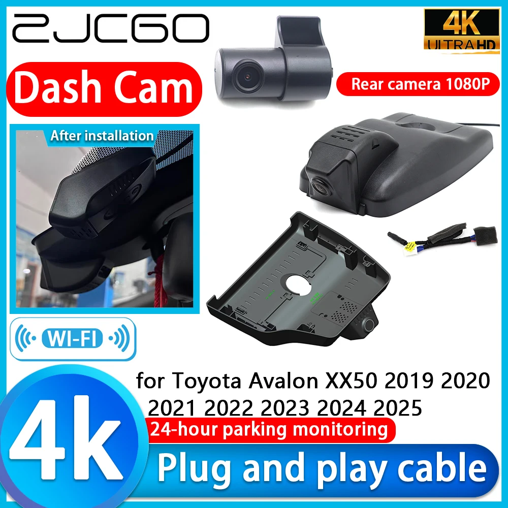 ZJCGO para Toyota Avalon XX50 2019 2020 2021 2022 2023 2024 2025, Cámara para Auto DVR 4K, Lente Sony, Grabador de Video con Monitoreo 24h
