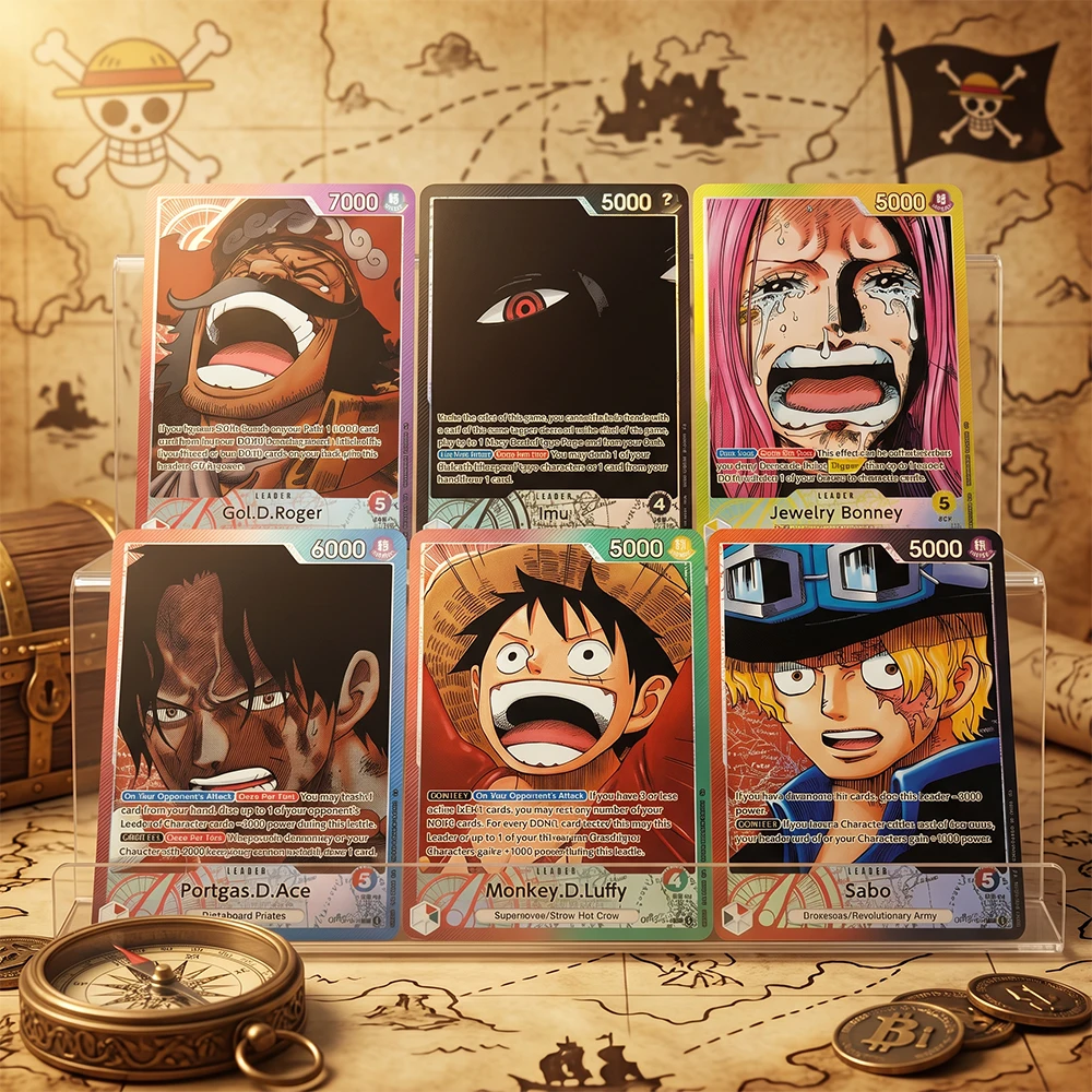 

Anime OPCG Collection Card Monkey.D.luffy Alternate Art OP13-001 Carrying On His Will Foil Card Jewelry Bonney Sabo Child Gifts