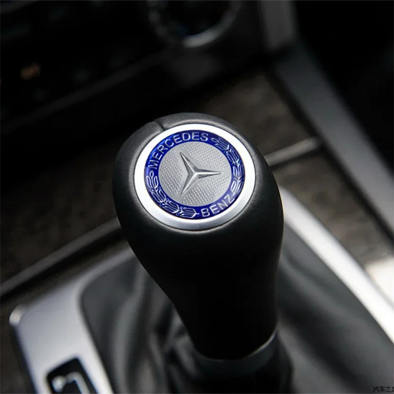 Car Gear Shifter Head Knob Badge Sticker Metal Decal Decoration For Mercedes Benz AMG W204 W205 W203 W211 W212 W213 W210 W169