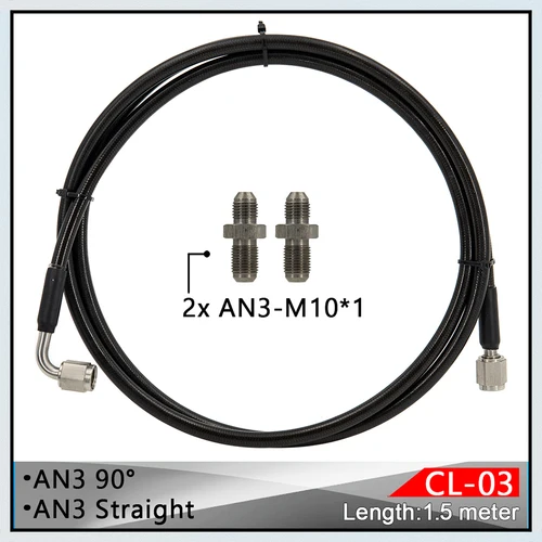 Imagen 1 del producto Línea de embrague inoxidable completa de cilindro maestro a esclavo de 1,5 m con ajuste An3 para 06-15 Honda Civic Si