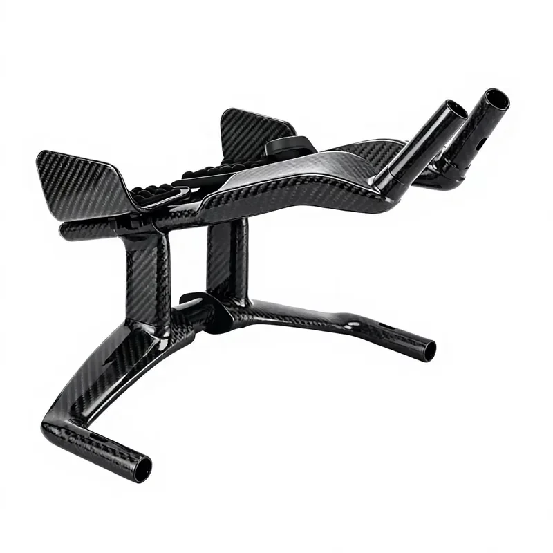 Full Carbon Fiber Aviation Grade TT Handlebars for Road Cycling Triathlon Time Trial with 15cm Extension Clip