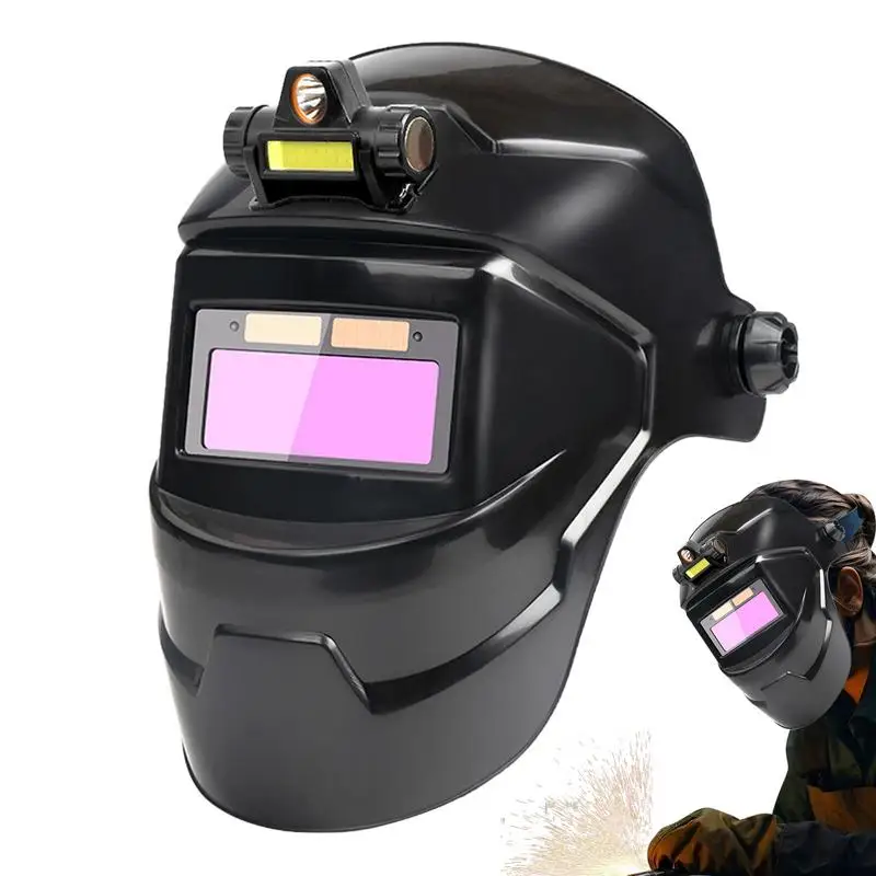 

Auto Darkening Welding Hood Large Viewing Area Welding Hood Clear Vision Welding Equipment For Automotive Construction Food