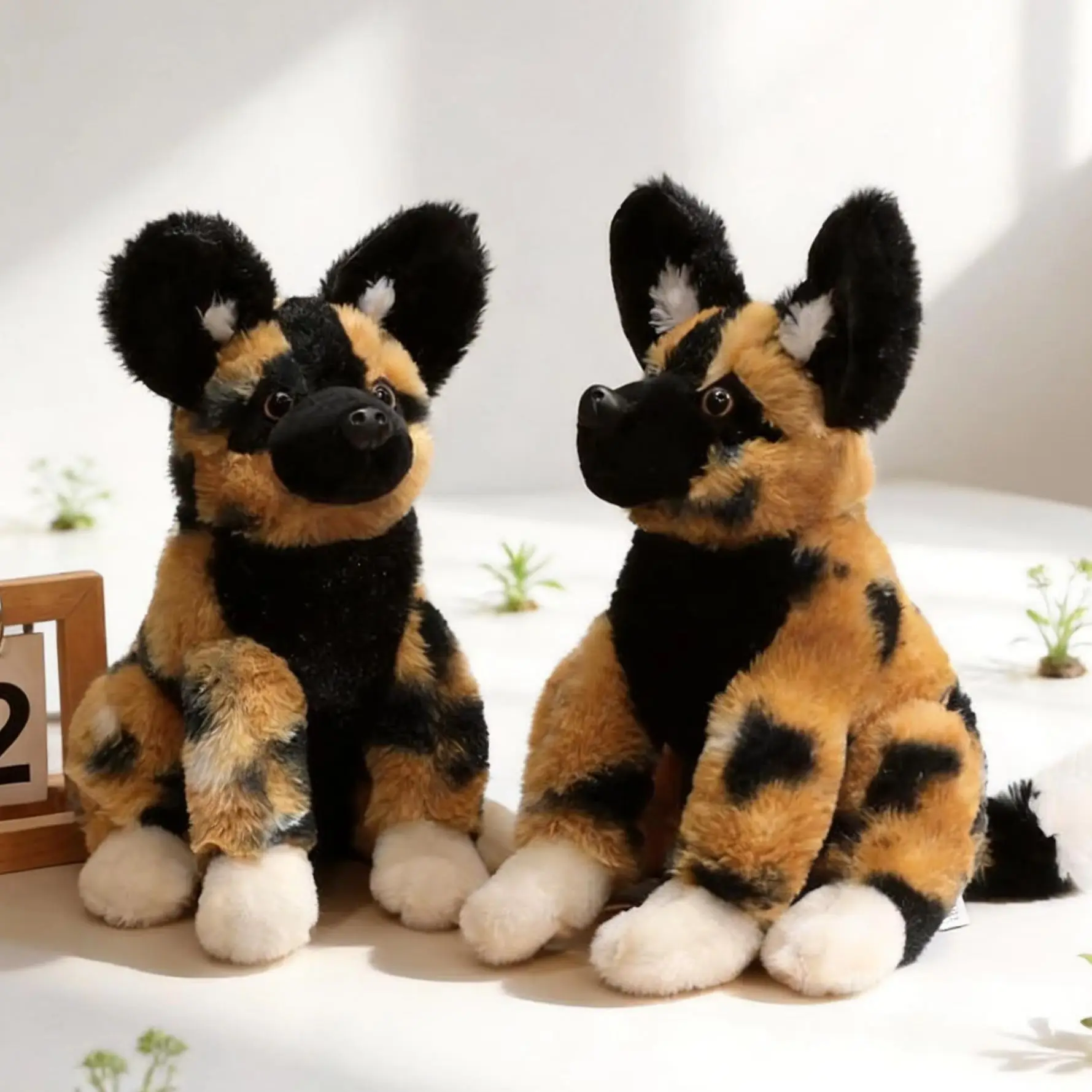 30cm Lifelike Cute Hyena Plush Toy Soft African Savannah Wild Animal Stuffed Doll Home Sofa Cushion Decor Kids Boy Birthday Gift