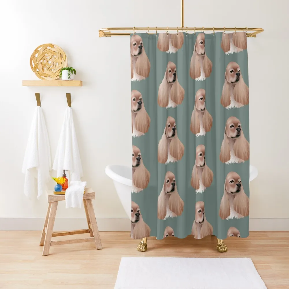

Cocker Spaniel Shower Curtain Transparent Bathroom Shower Luxury Bathroom Shower Curtain