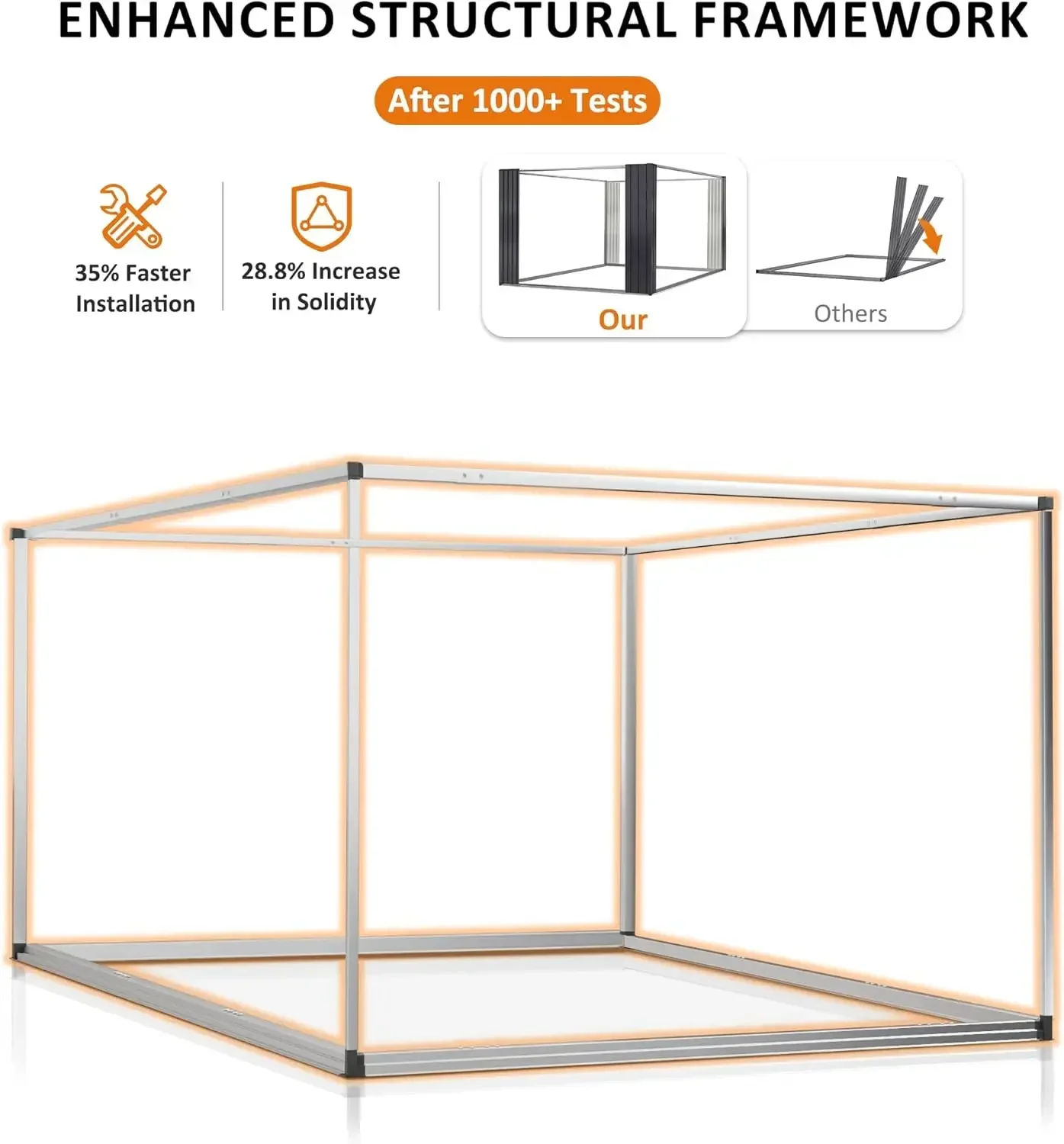 Polar Aurora 8 x 12 FT Outdoor Storage Shed, Metal Garden Shed with with Updated Frame Structure, Tool Sheds for Backyard Garden