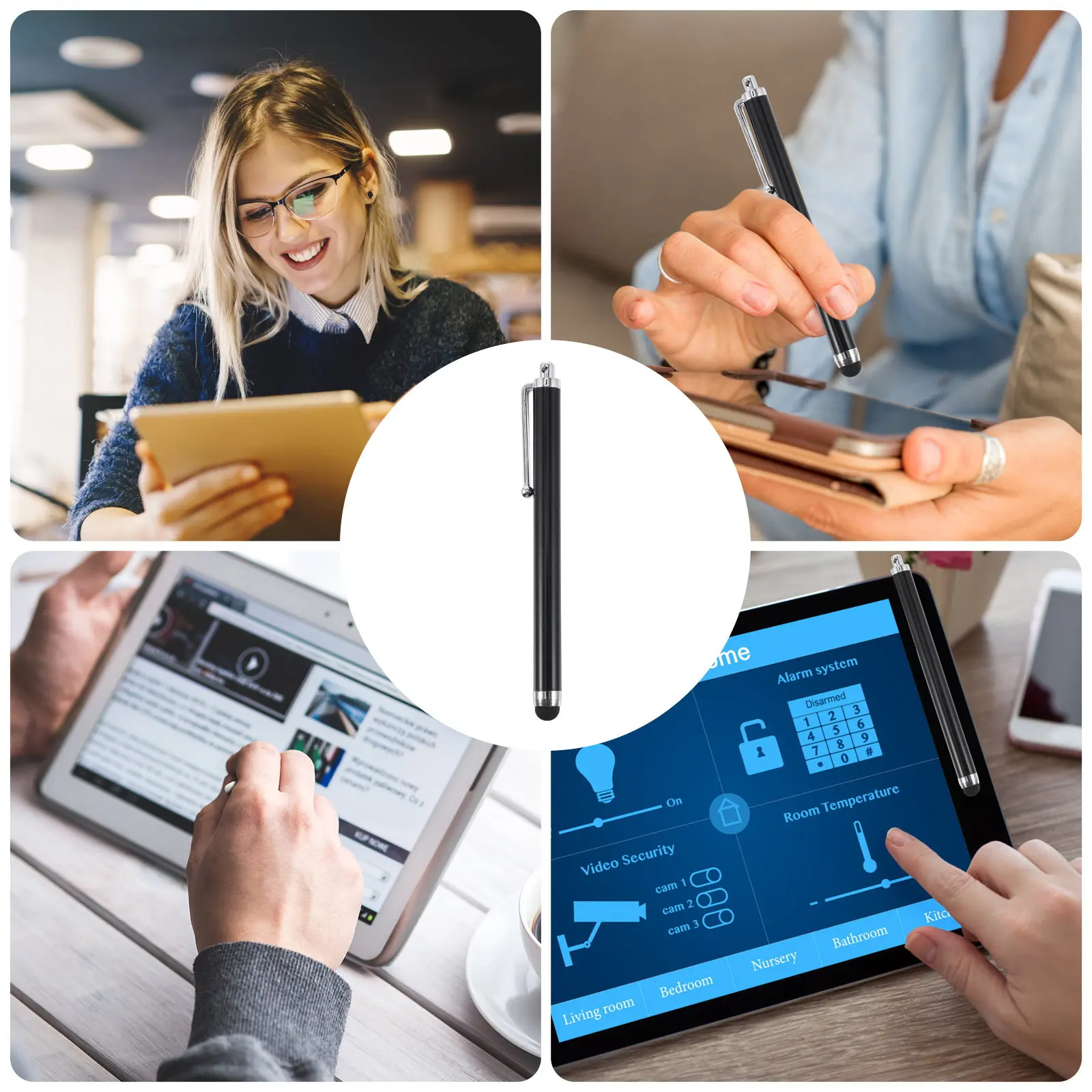 

20Pcs Metal Capacitive Stylus Pen Wide Compatibility Smooth Operation Replaceable Nib Precision Drawing Writing for Smartphone