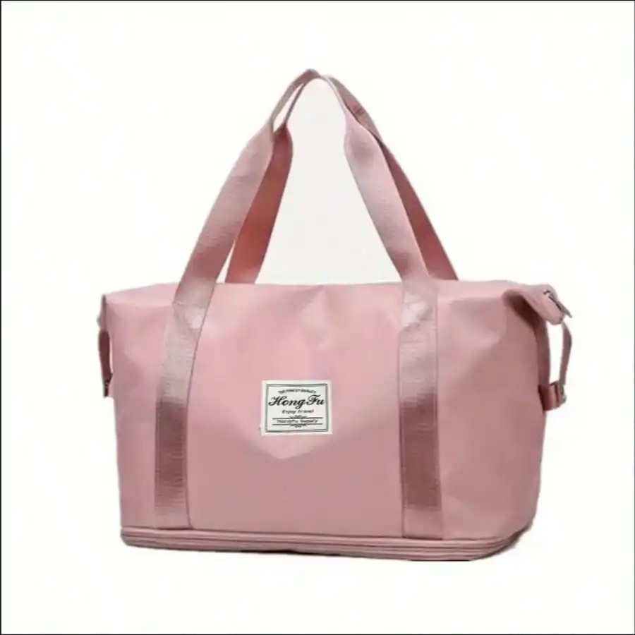 

Large Capacity Zipper Duffel Bag, Lightweight Carrying Sports Fitness Handbag, Multi-Functional Travel Bag