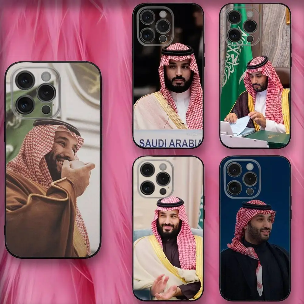 

M-Muhammad Bins S-Salman Phone Case For iPhone 16,se4,15,14,13,12,11,Pro,X,XS,Max,XR,Plus,Mini Soft Black Cover