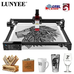 80W Powerful Laser Engraver 32 bit GRBL Controller 400x400mm Size 10W Laser Engraving Machine 450±5nm Blue Light Cnc Machine