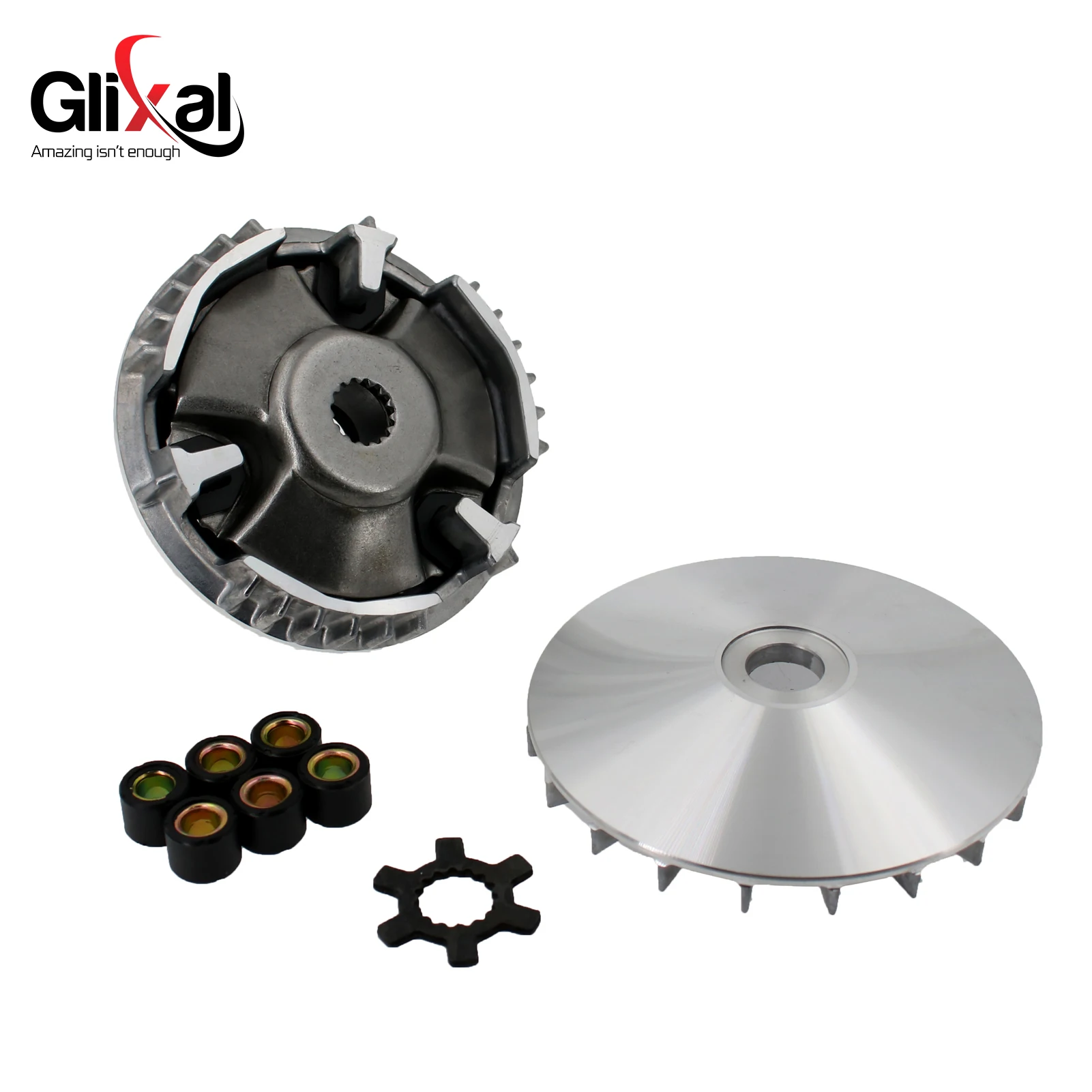 Glixal Variator Kit with 7g Roller Weights for BWS 100, Grand Axis 100, 4VP, Minarelli 100, Aerox 100, Jog 100 Engine Scooter