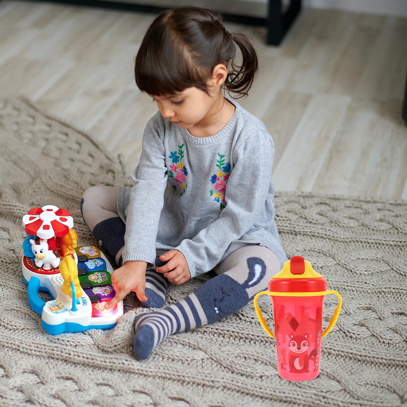 

Spill Proof Kids Cup Baby Drinking Cup Toddler Water Bottle Portable PP Material Safe Durable Easy Clean Reuse Gift