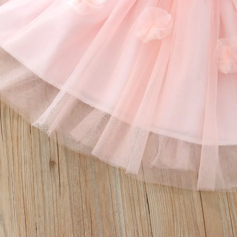 الدانتيل متابعة طفلة فستان الأميرة الحلو الدانتيل طفلة فقاعة فستان عادية تصميم جديد فراشة الجناح Pettiskirt
