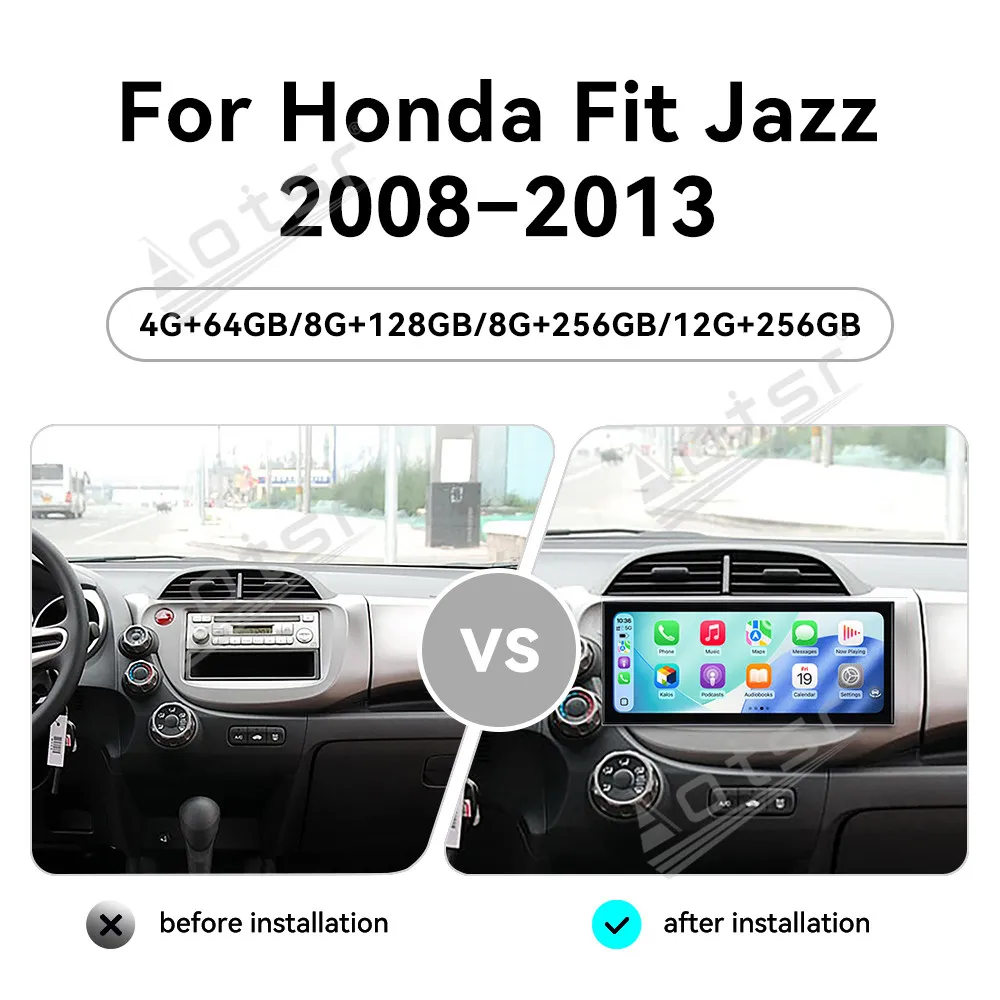 

For Honda Fit Jazz 2008-2013 Android 15 15.8'' HD Screen Car Radio Car Multimedia Video Player GPS Navigation Carplay Unit DSP
