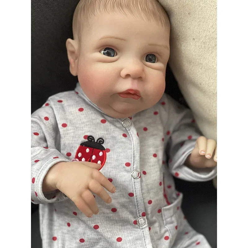 48cm Reborn Baby Doll Miley Same As Photo Lifelike Soft Touch 3D Skin With Visible Veins Wysoka jakość dla dziewczynek Prezent