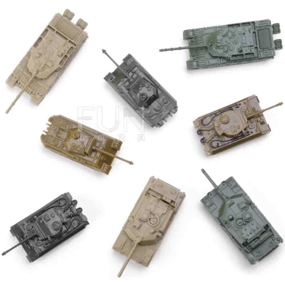 1/144 4D Classic Tank Model WWII Tiger Leopard US GER CHN USSR RUS Finished Model Sand Table Plastic Tanks Toy