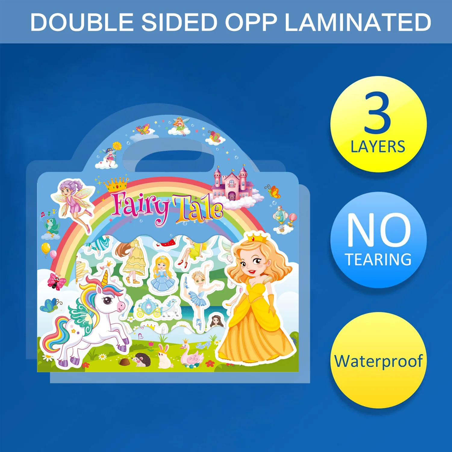 再利用可能な漫画動物シーンステッカー子供用 DIY ハンズオンパズル学習認知パズルブック教育玩具ギフト子供のため