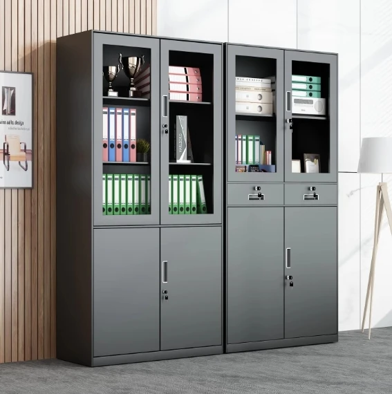 *Office File Cabinet Floor Storage Cabinet Steel Bookcase with Lock Filing Cabinet