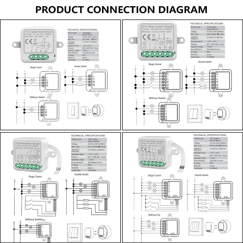 Advanced WiFi ABS Switches with Voice Control Support ABS for Modern Homes