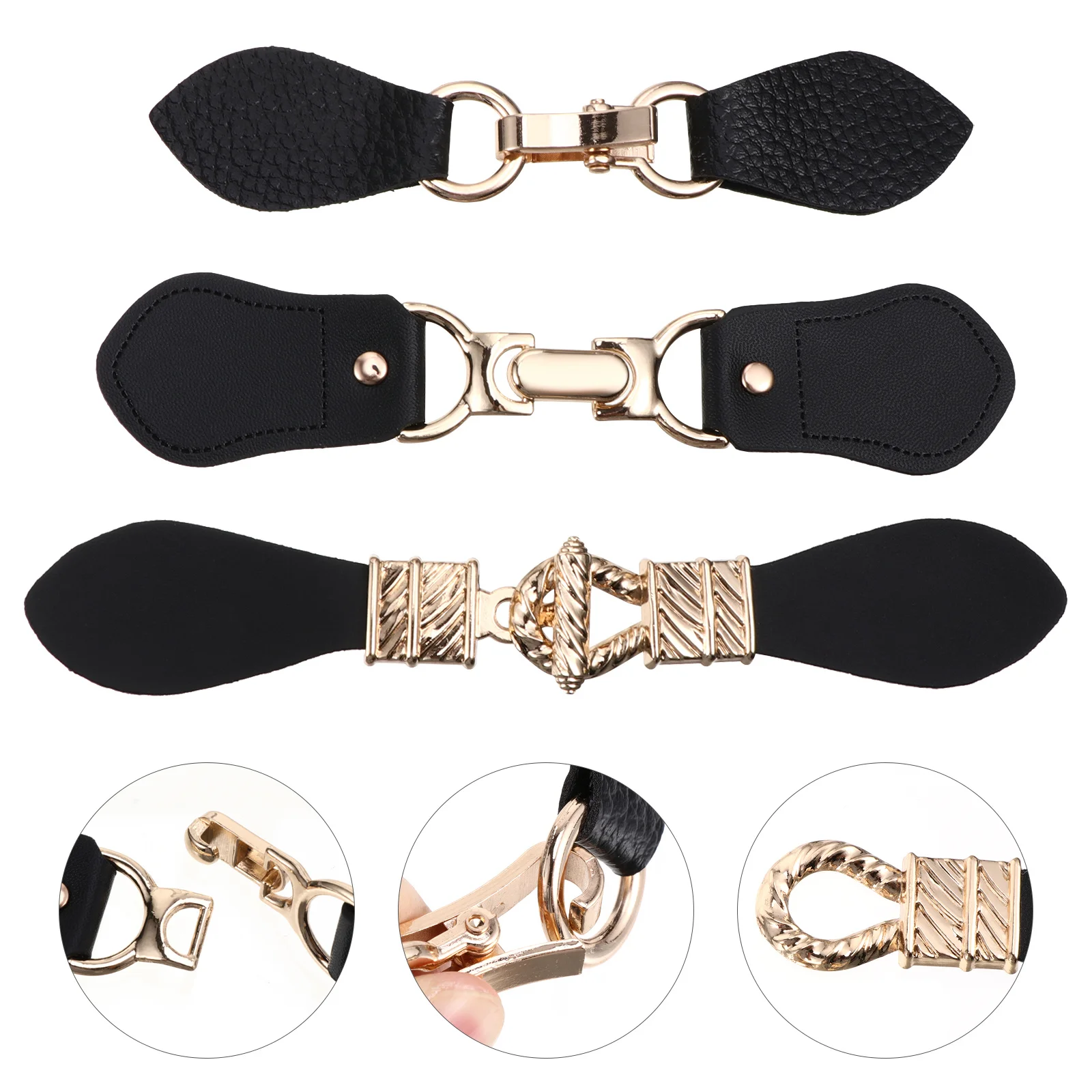 3 قطعة معطف الرياح أبازيم الصدأ واقية المعادن الملابس السنانير دائم معطف موصلات للسترات السترات سترة كليب #2