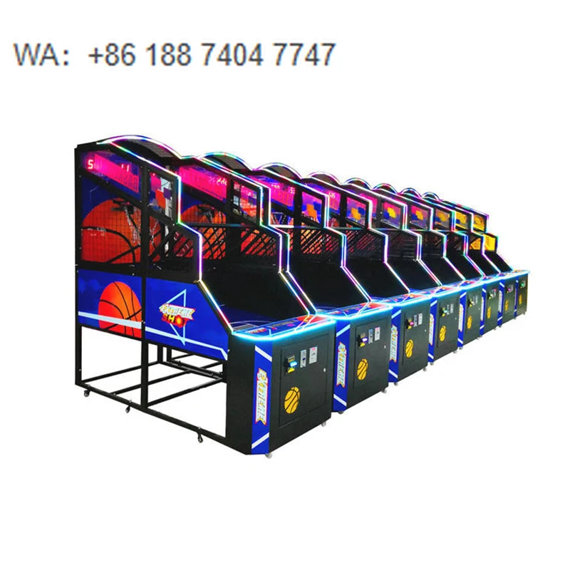 

New Design Coin Operated Arcade Crazy Hoop Shooting Basketball Luxury Basketball Game Machine