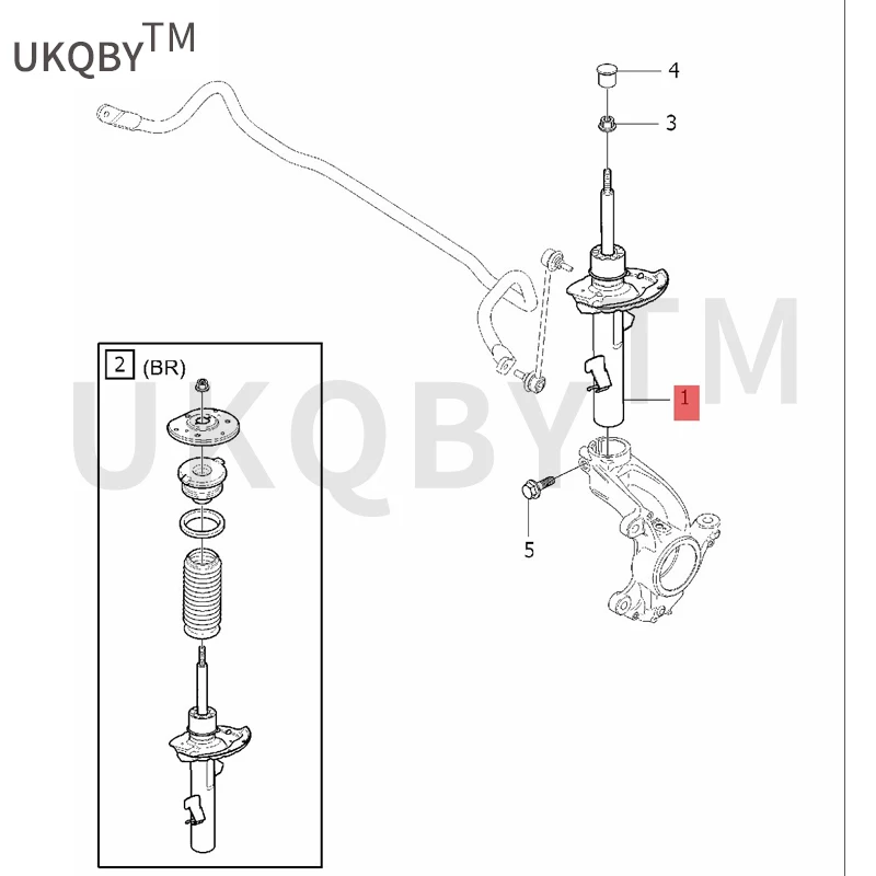 Applicable to Vo lv o XC 60  Suspension rod fixing bracket swing arm base