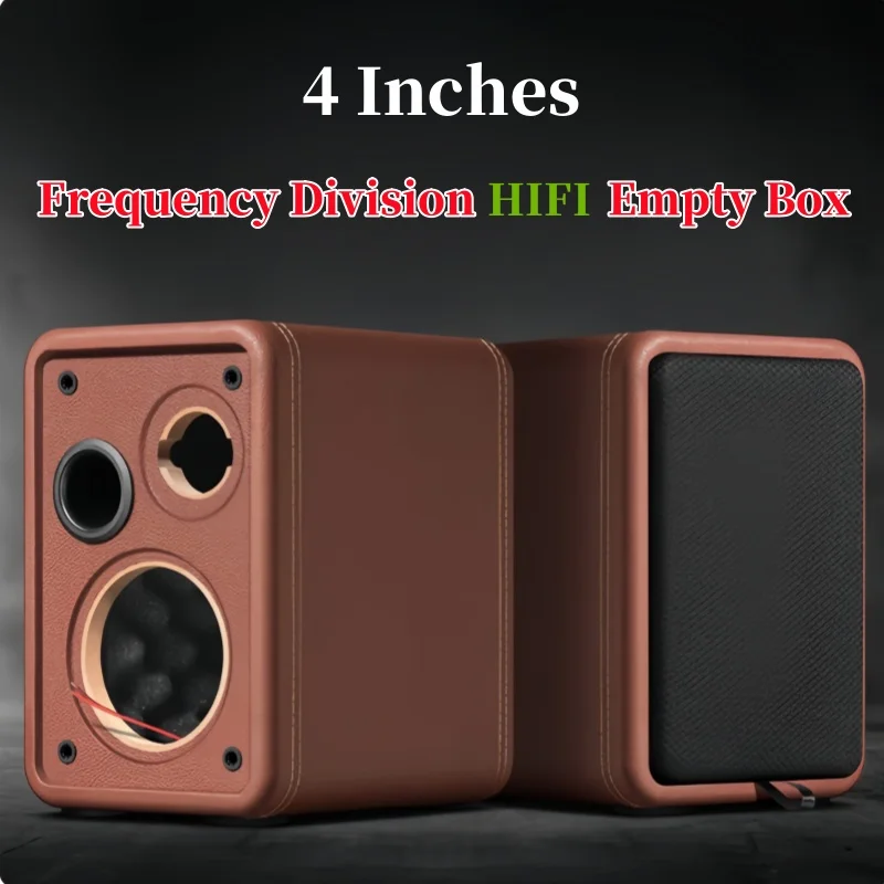 4-inch Two Divided-frequency Empty Box Passive Speaker Drawer DIY Audio Modification HIFI Box  2 Pcs Home Speaker Wooden Housing