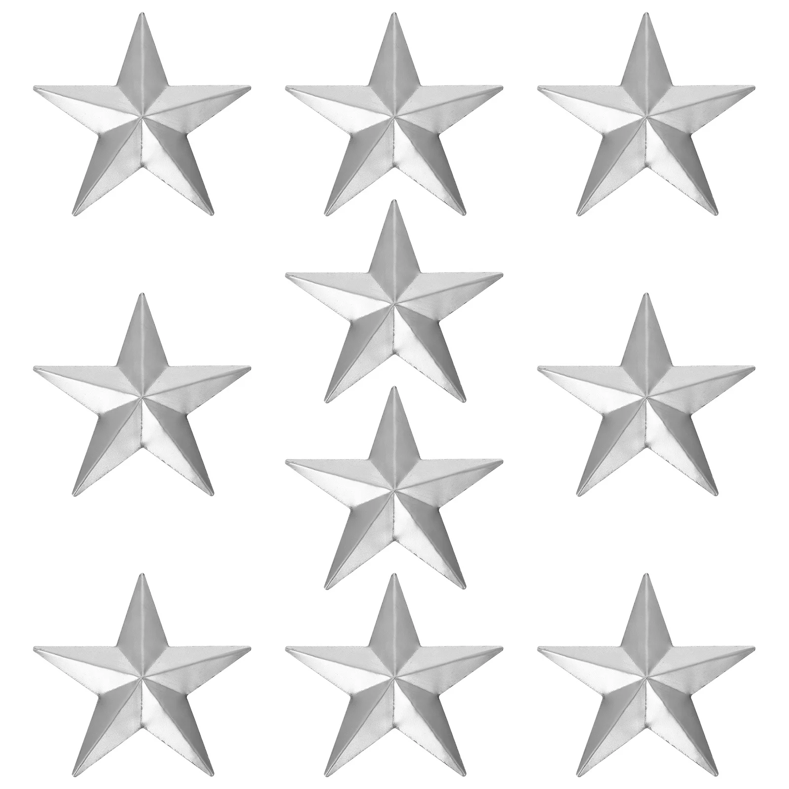 

10pcs Five-Pointed Star Stamping Accessories 3D Iron Art Mold For Diy Relief Making Craft Wrought Iron Decoration Parts