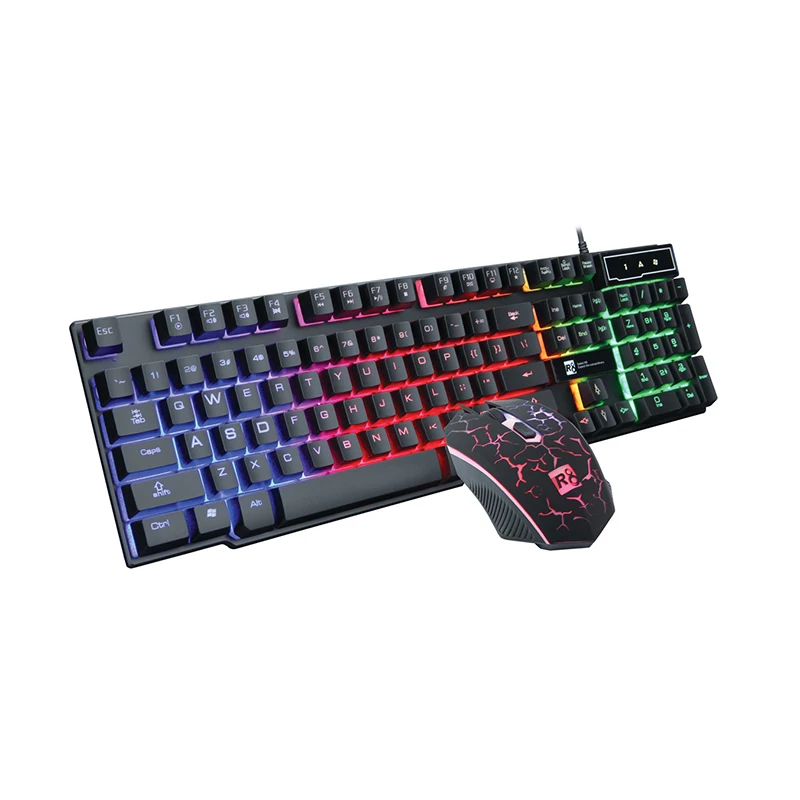 

R81910 Game Keyboard Set USB Cable LOL Desktop Computer Game Mouse Laptop Home