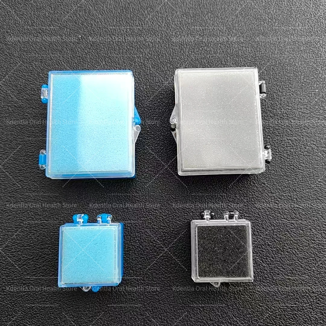 100pcs Dental Lab Materials Packaging Box Plastic  Square Box with Foam In For Single Crowns And Bridge