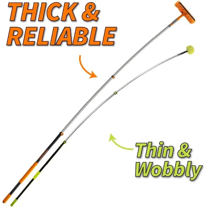 7-30 ft Window Washing Kit (36+ Foot Reach) // Window Cleaning Tool & Window Washer Squeegee