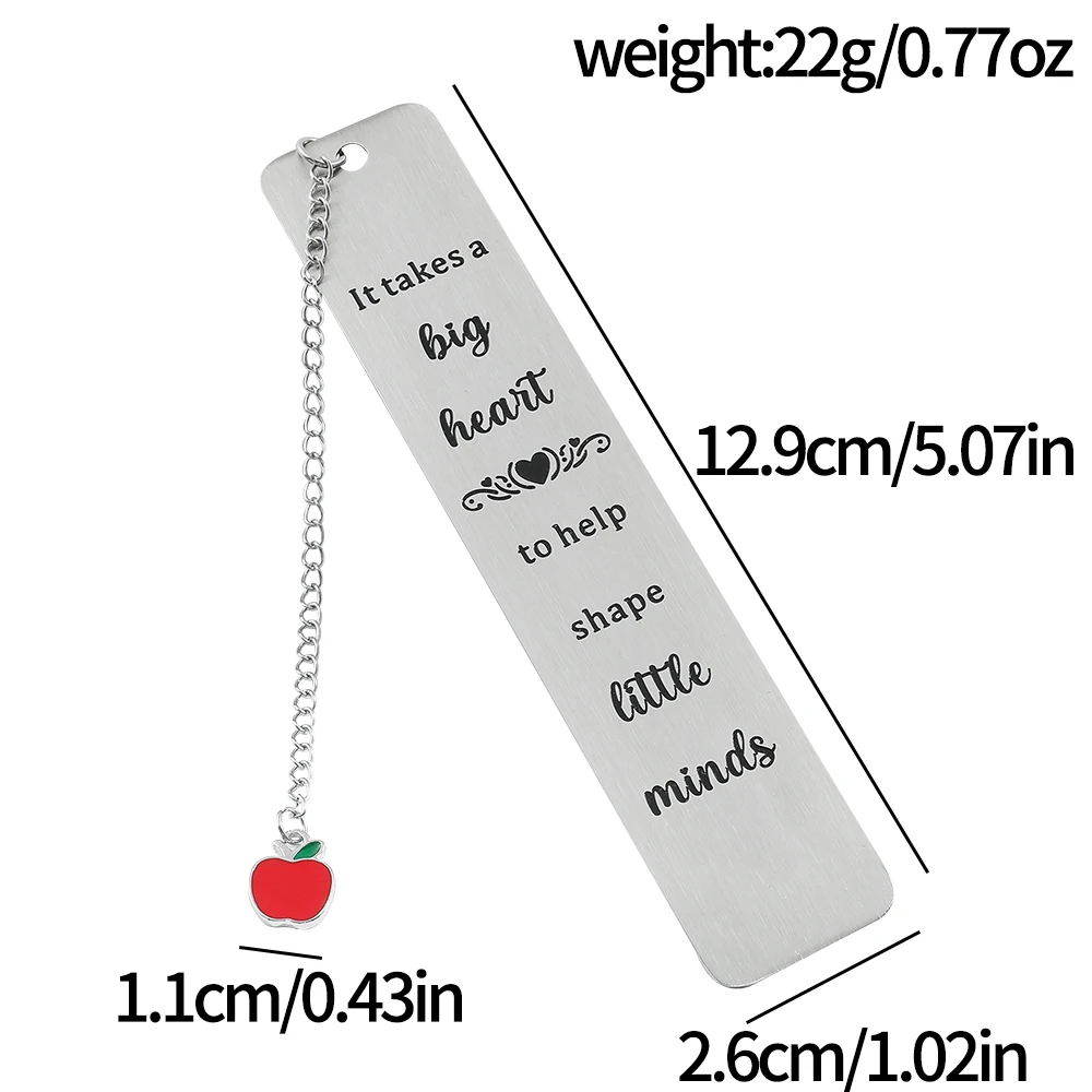 Personalized Bookmark Stainless Steel Metal Bookmark Teacher Gift Men's Book Love Stationery Book Accessories
