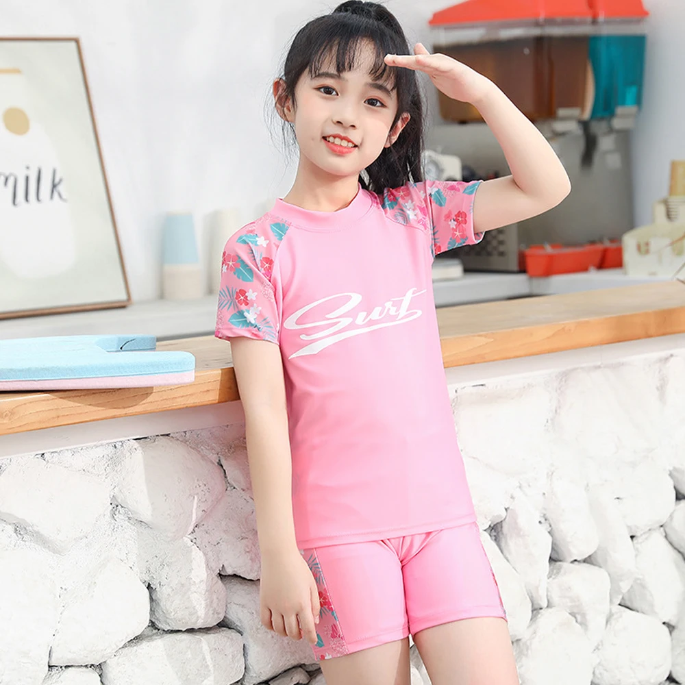 2024 New Swimsuit 3pcs Set Kids Cartoon Short Sleeve t Shirt Cap Dinosaur Shark Swimming Suit Children Beachwear Sport Swimwear