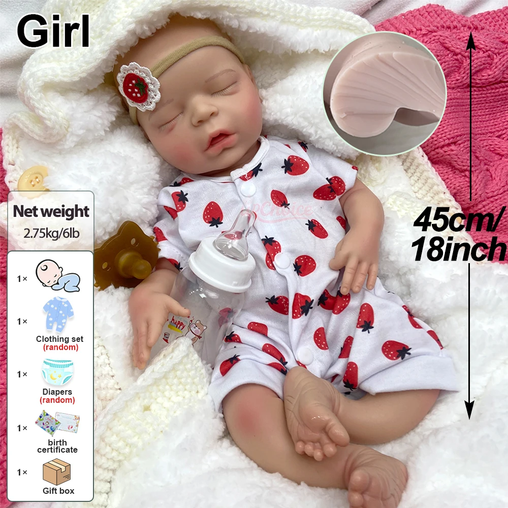 Lalka Reborn 3D Skin o wysokoś – Reborn Baby Doll Silicone Realistic recenzja i cena