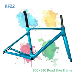 T1000 Carbon Frame Road Bike Frame Disc Brake Full Hidden Cable BB86 700*38C Lightweight 997g All Road Bike Frame Set