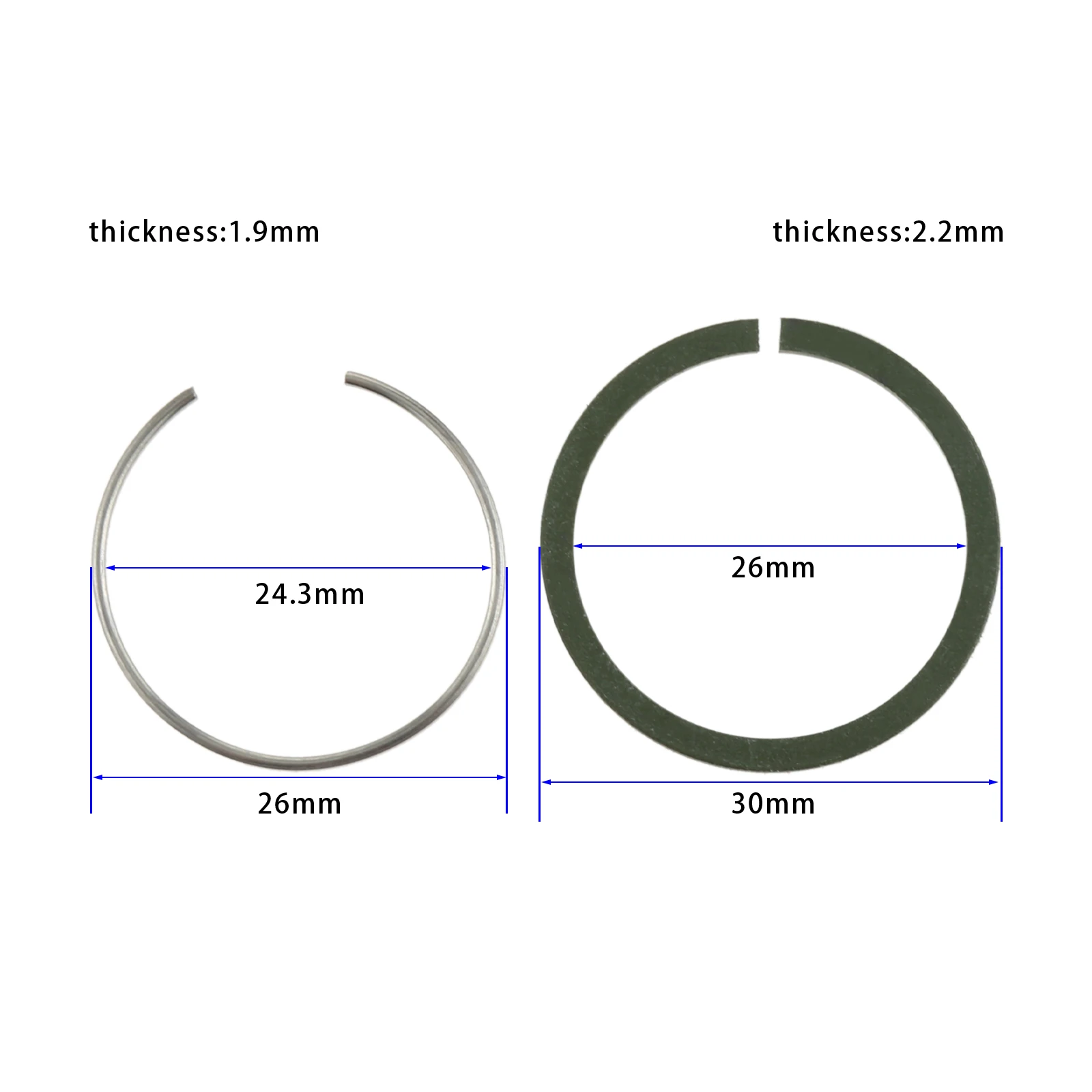 2 Stks/set Elektrische Pick Zuiger Ring Stalen Ring Fit Voor 0810 Elektrische Pick Accessoires Power Tool Accessoires