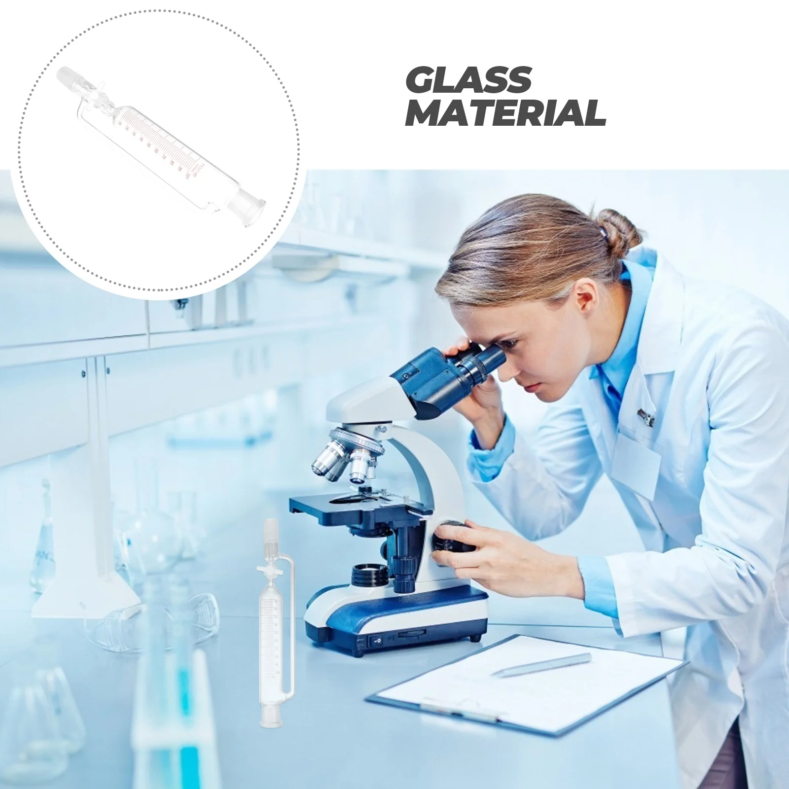 

Durable Laboratory Glass Separatory Funnel Cylindrical Separation Device Standard Taper Corrosion Resistant Liquid Funnel