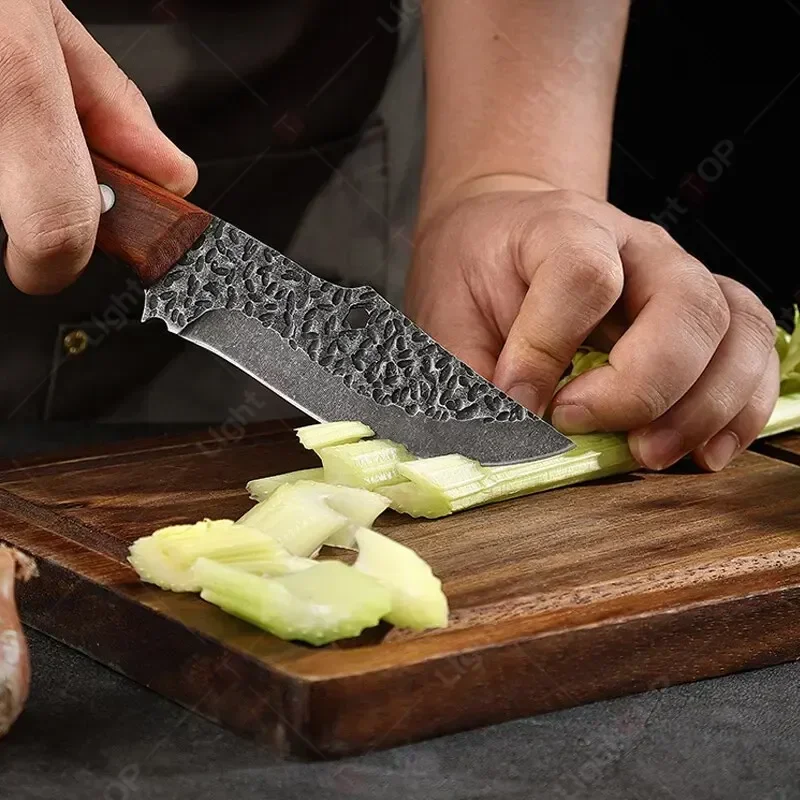 Handmade Forged Stainless Steel Kitchen Knife Knife Boning Knifes Fruit Knife Meat Cleaver Butcher Knife Cooking Knives BBQ image 3