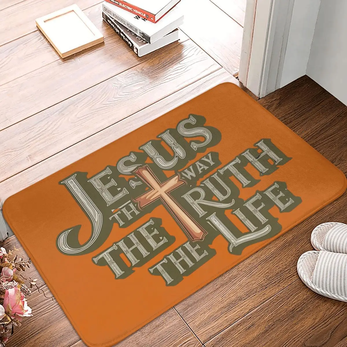 Jesus The Way The Truth The Life Non-slip Doormat Floor Mat Dust-proo Carpet Rug for Kitchen Entrance Home Bedroom Footpad Mats