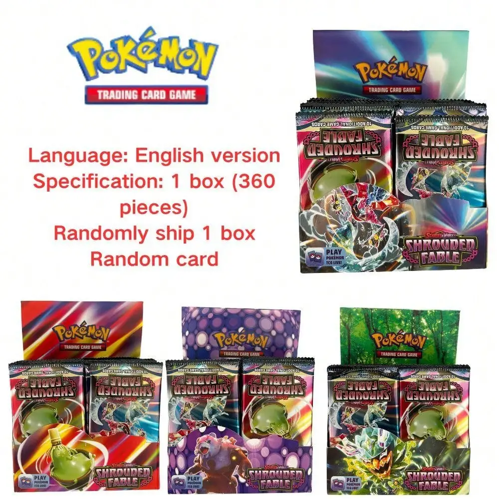 360Pcs Pokemon English SpanishTCG: Scarlet&Violet SHROVDED FABLE