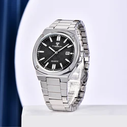 TYBERLEY Men's Watches Quartz Watch For Men Top Brand Luxury Waterproof Sports Stainless Steel Business Clock Relogios Masculino