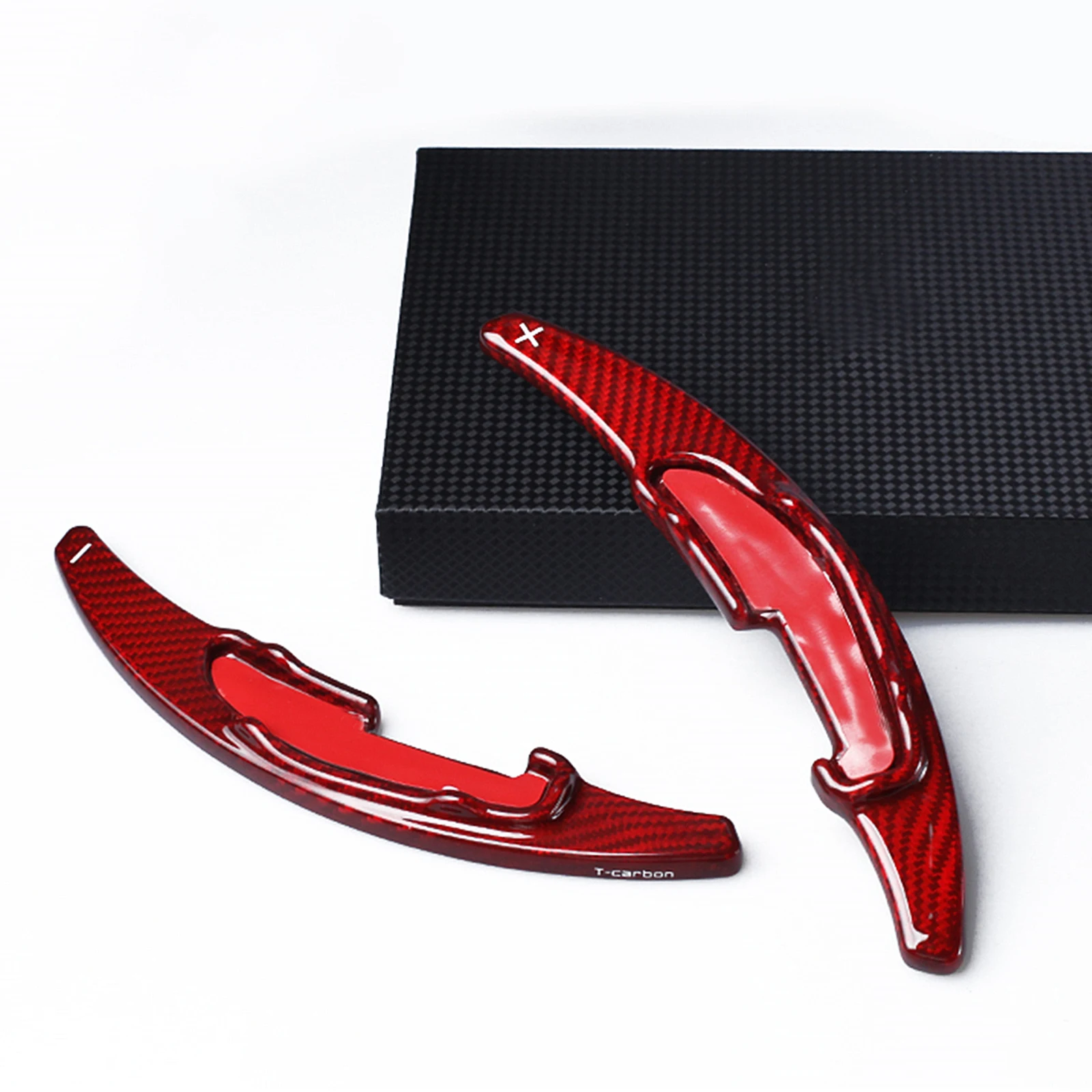 

For BMW M Series M2 M3 M4 M5 M6 2014-2018 Carbon Fiber Car Gear Steering Wheel Shift Paddle Extension Black/Red Pad Cover Trim