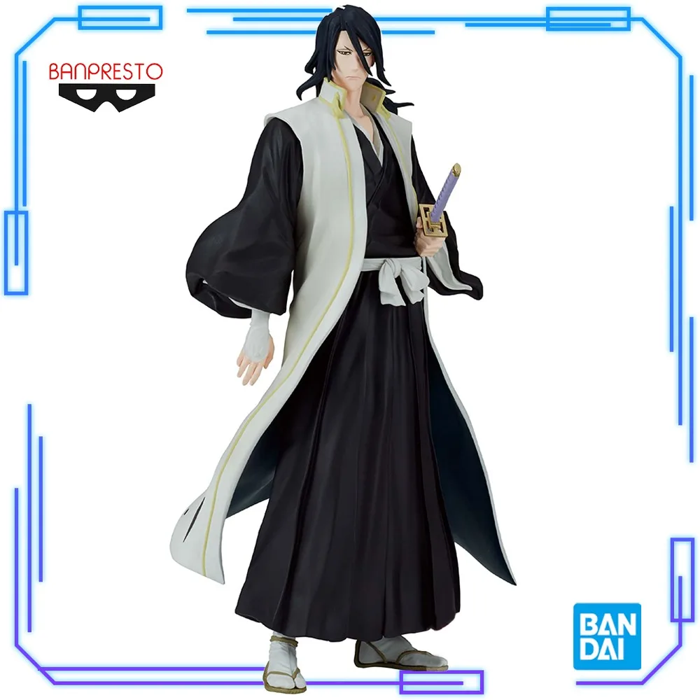 

In Stock Bandai Original Genuine Banpresto Anime Solid and Souls Bleach Kuchiki Byakuya 17cm Collections Model Toy Figures Gift