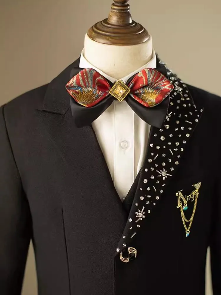 Hochwertiger Kinder-Smoking mit individuellem Logo, Slim Fit Jungen-Hochzeitsanzug Blazer A3628 Großhandel Jungenanzüge – Detail 7
