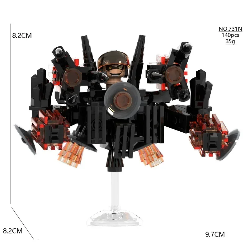 

New Skibidi Toilet Man Anime Cartoon Bricks Dolls Cameraman Speakerman TV Man Mini Action Bricks Toy Figures Building Blocks